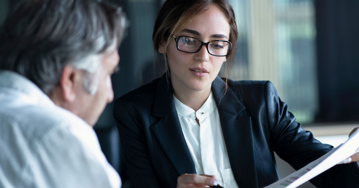 Legal professional explaining fathers rights in Arizona to client