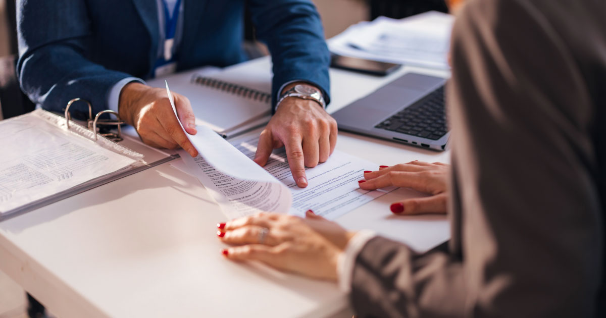 Lawyer explaining the intricacies of a client's injury case