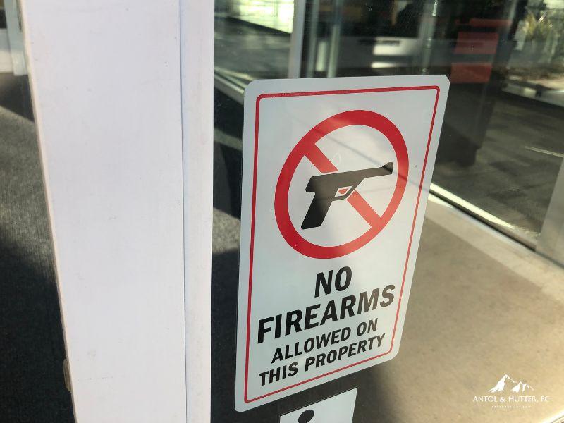 no firearms sign